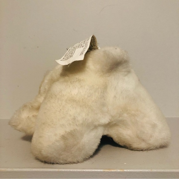 VINTAGE 1980 Gund SNUFF White Polar Bear Ultra Plush Stuffed Toy Animal 7” Lovey - Picture 7 of 9